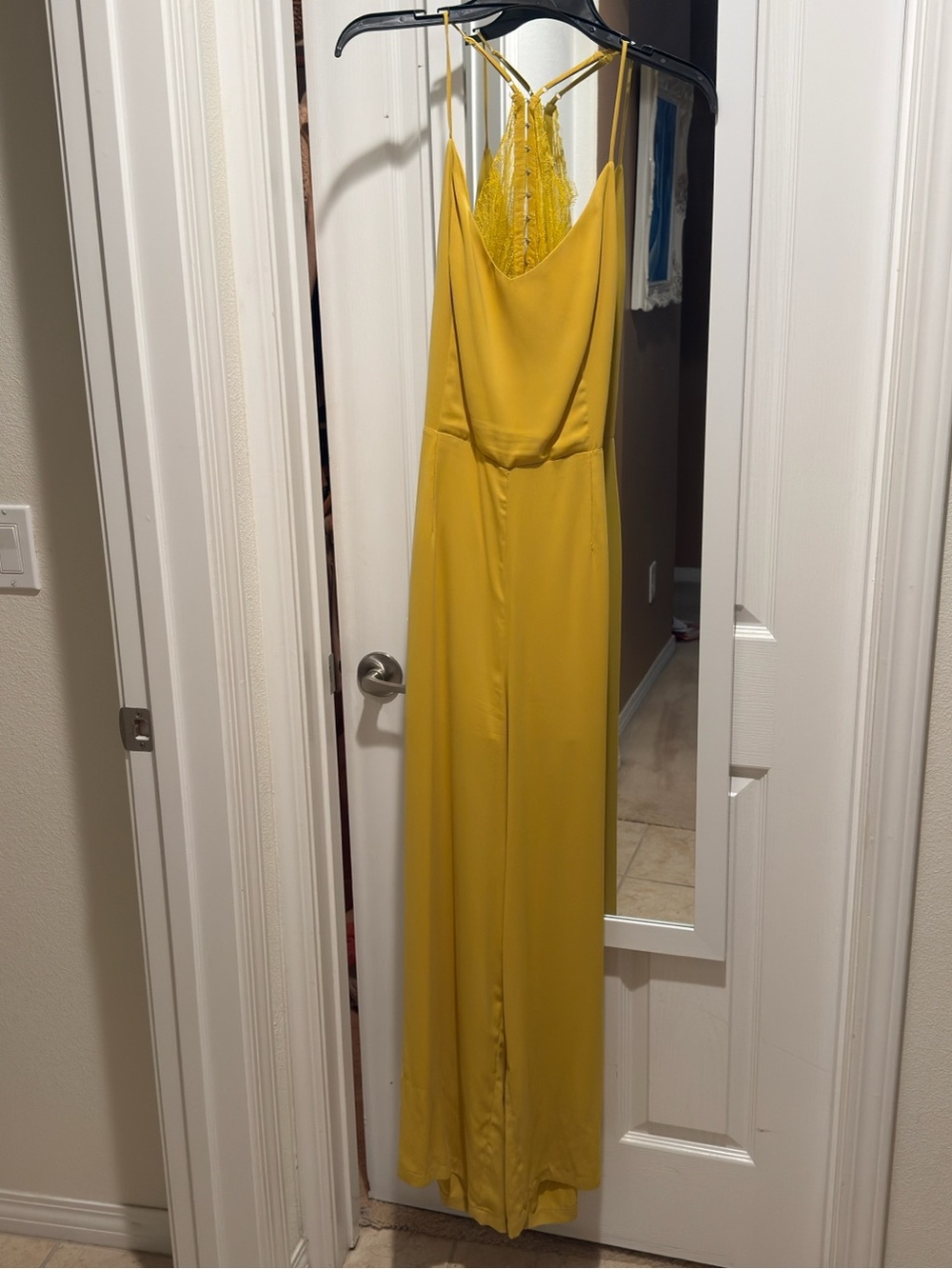 Naked Zebra Yellow Lace-Back Maxi Dress